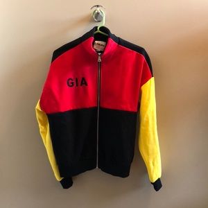 I am Gia zip-up sweater